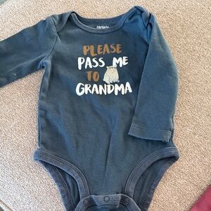 Carter's Navy Blue Bodysuit - 'Please Pass Me to Grandma'